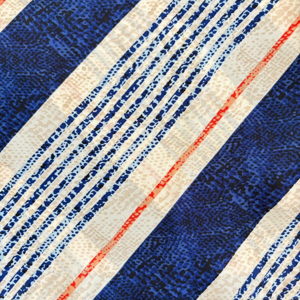 Laundry Shelli Segal Navy Nautical Stripe Edgy Grommet‎ Lace Up V-Neck Blouse S - Picture 3 of 9